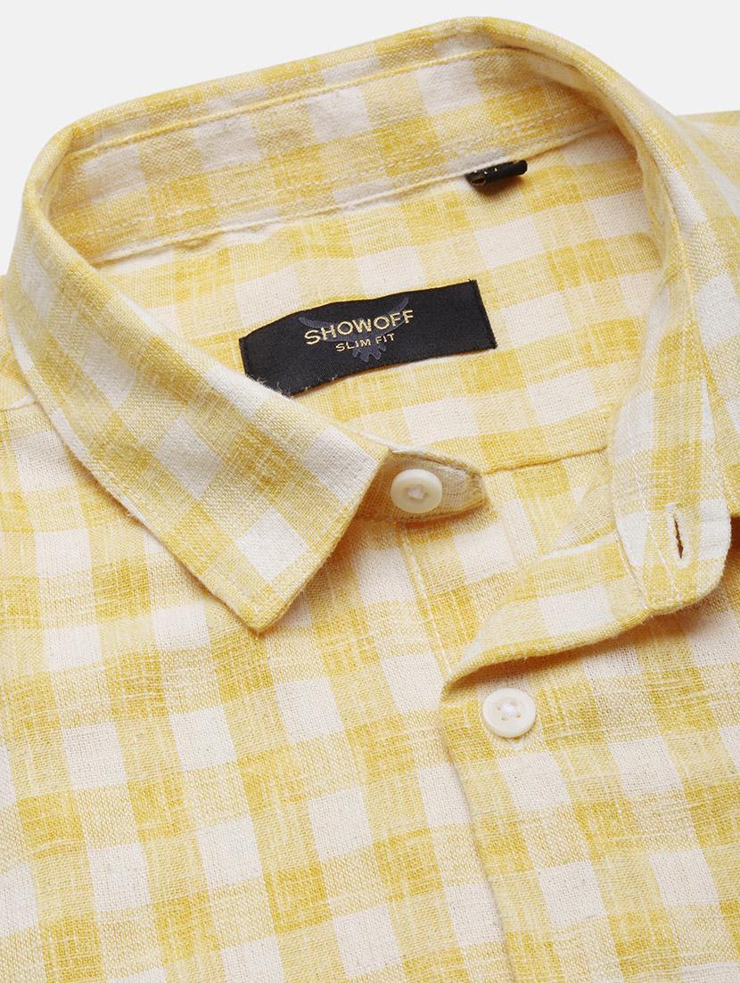men short sleeves checkered casual shirt - 21721543 - Standard Image - 6