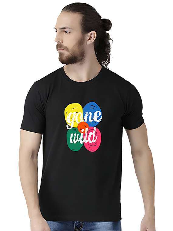men front print short sleeve t-shirt - 21721545 - Zoom Image - 0