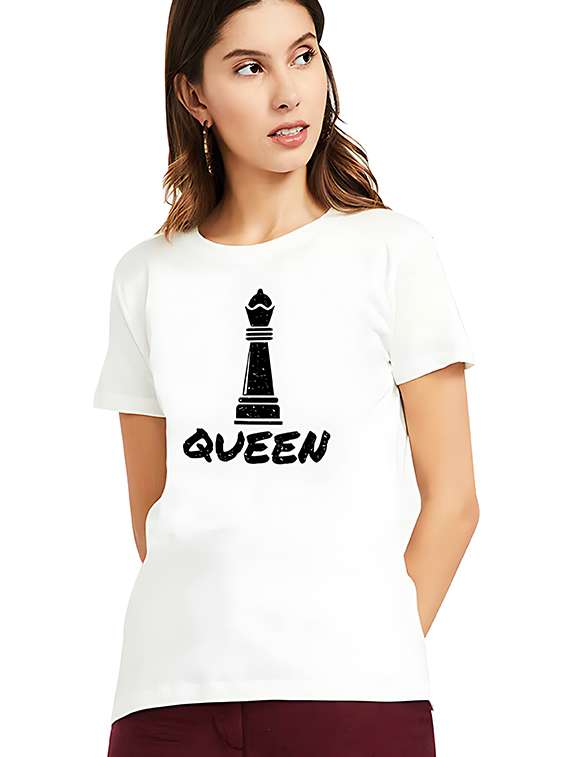women front print short sleeve t-shirt