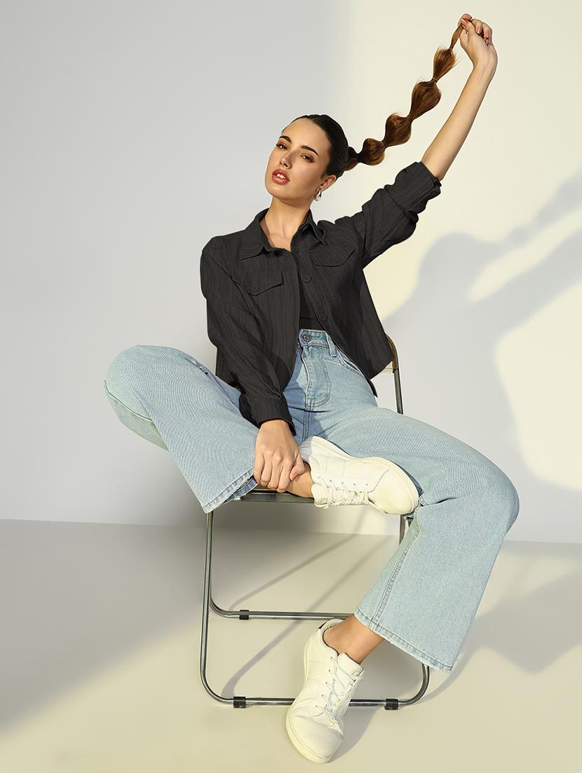 women solid long sleeve jacket - 21721647 - Standard Image - 4
