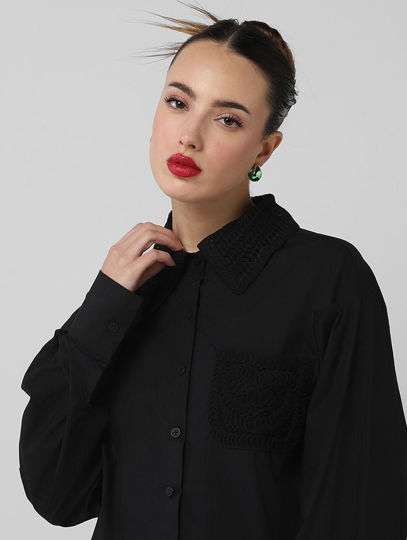women solid long sleeve shirt - 21721651 - Standard Image - 6