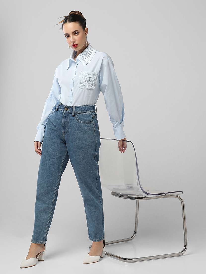 women solid long sleeve oversized shirt - 21721652 -  Standard Image - 4