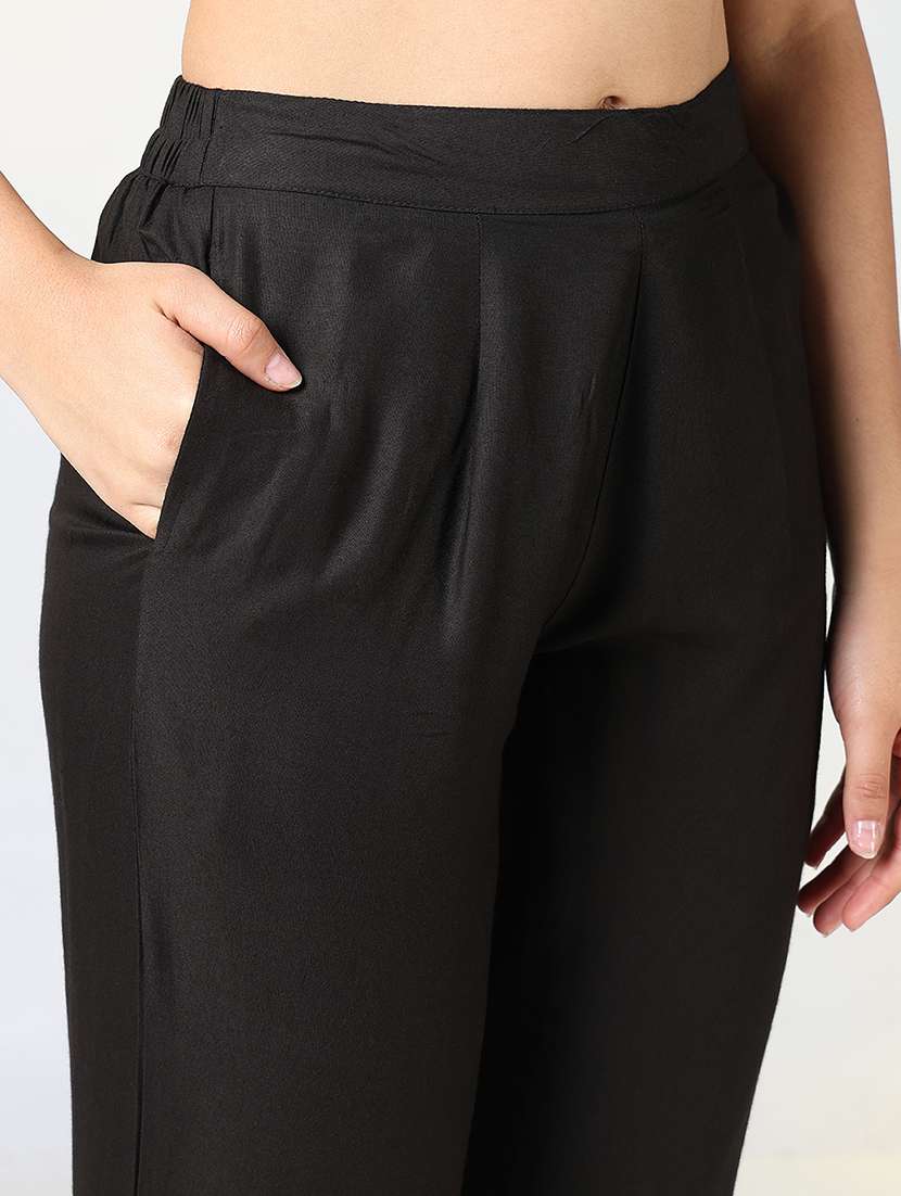 women black long sleeve kurta pant with dupatta set  - 21721716 -  Standard Image - 6