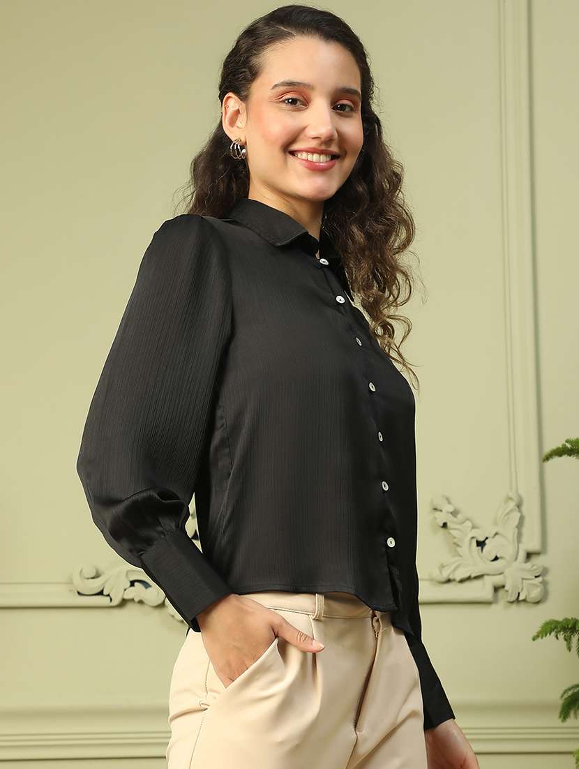 women solid long sleeve shirt - 21721732 -  Standard Image - 1