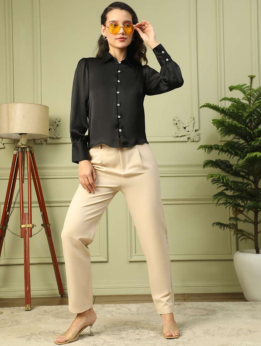 women solid long sleeve shirt - 21721732 -  Standard Image - 4