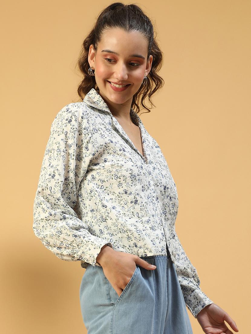 women printed long sleeve shirt - 21721740 -  Standard Image - 1