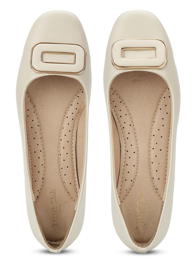 women off white slip on ballerina - 21721758 - Standard Image - 4