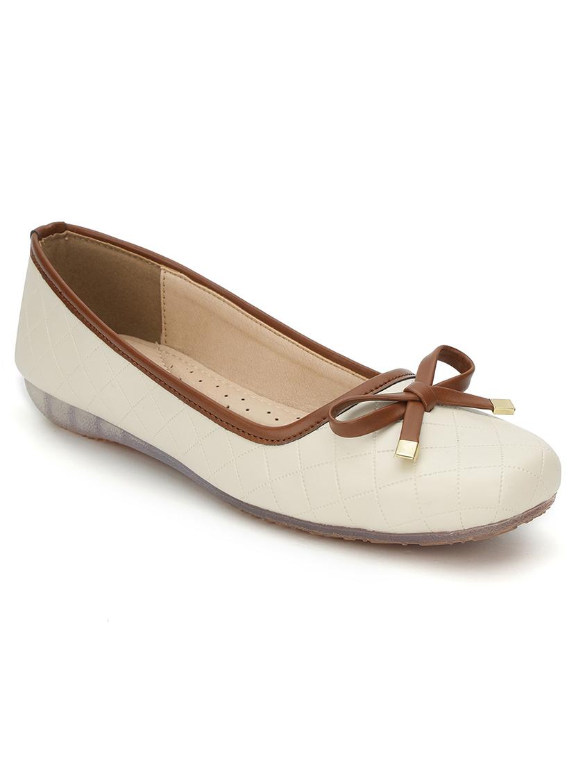 women off white slip on ballerina - 21721761 - Zoom Image - 0