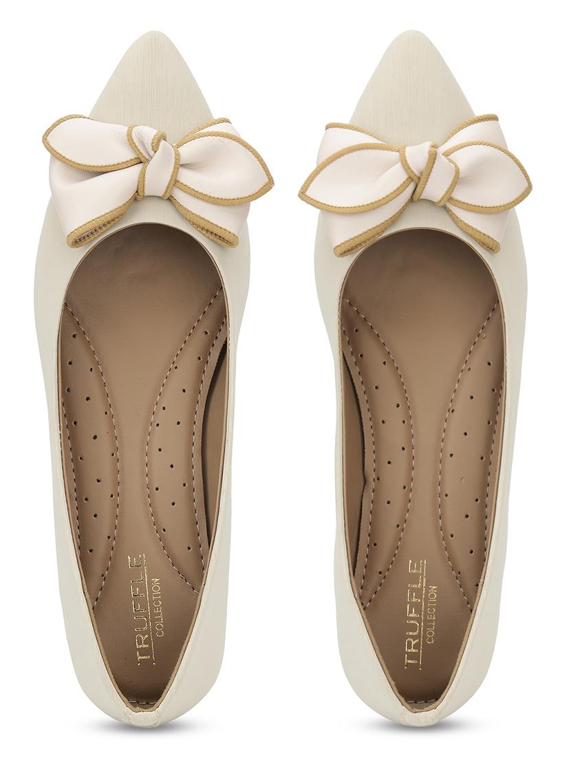 women off white slip on ballerina - 21721764 - Standard Image - 4