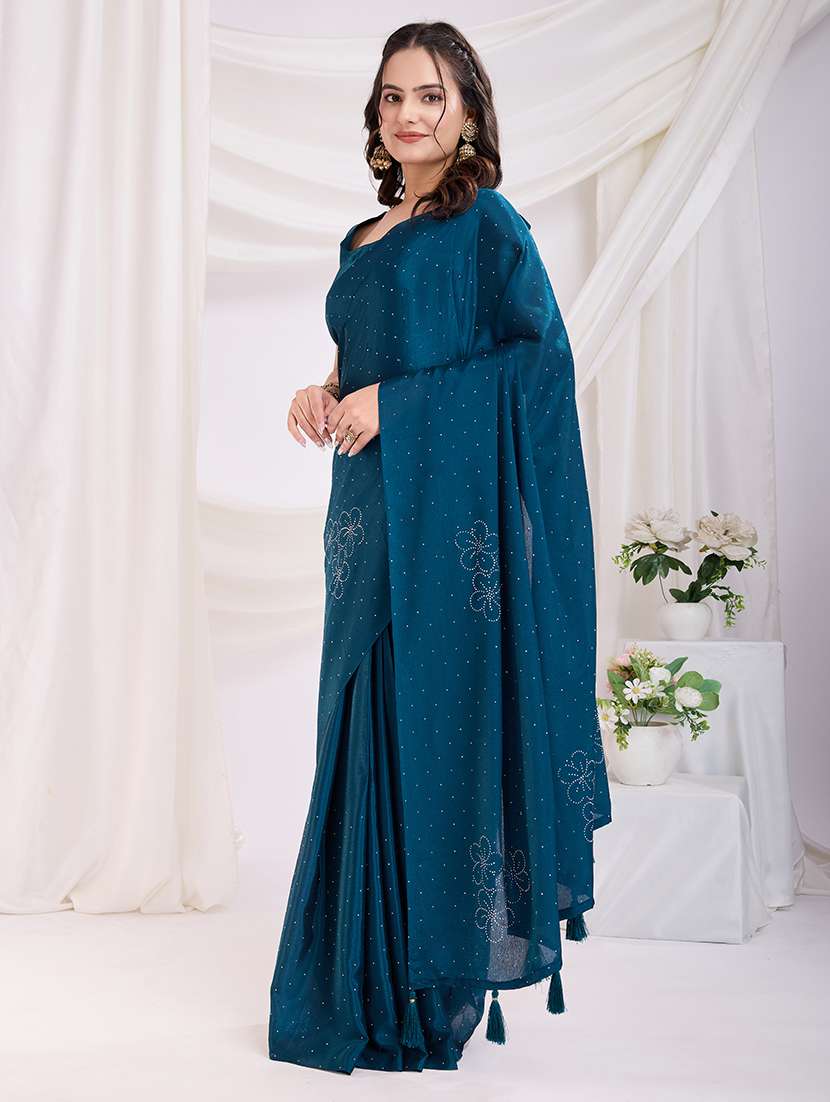 women embellished ready to wear saree with blouse - 21721797 -  Standard Image - 1