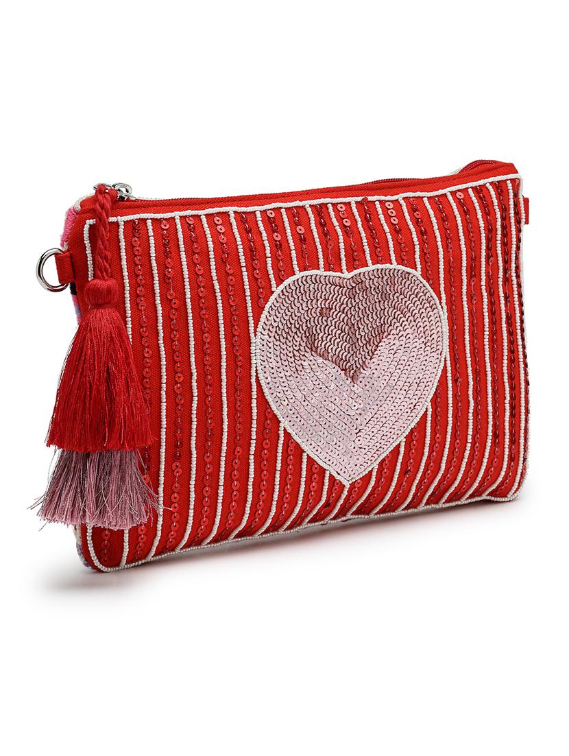 women red sequined sling bag - 21721919 - Standard Image - 4
