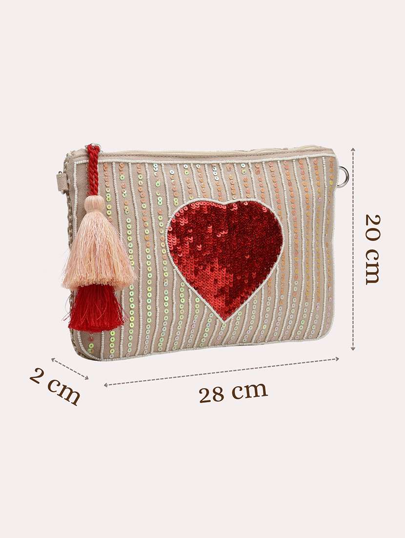 women white sequined sling bag - 21721920 -  Standard Image - 4