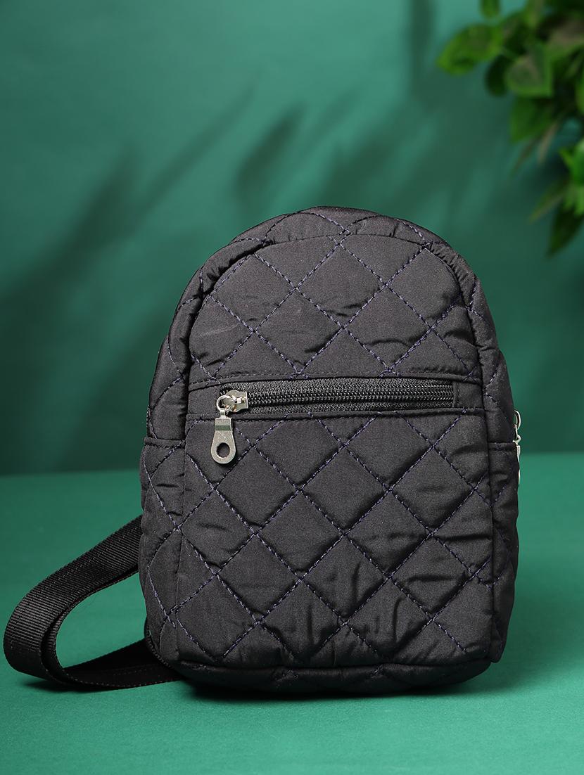 women black solid quilted sling bag - 21721926 - Zoom Image - 0