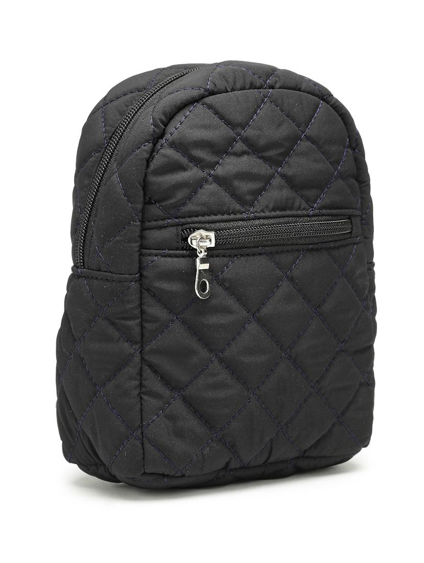 women black solid quilted sling bag - 21721926 - Standard Image - 4