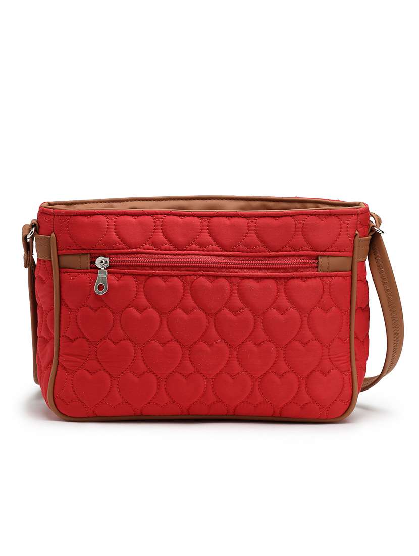 women red solid quilted sling bag - 21721927 -  Standard Image - 1