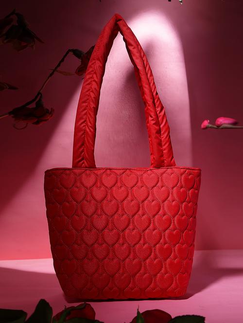 women red solid quilted handbag - 21721929 - Standard Image - 0