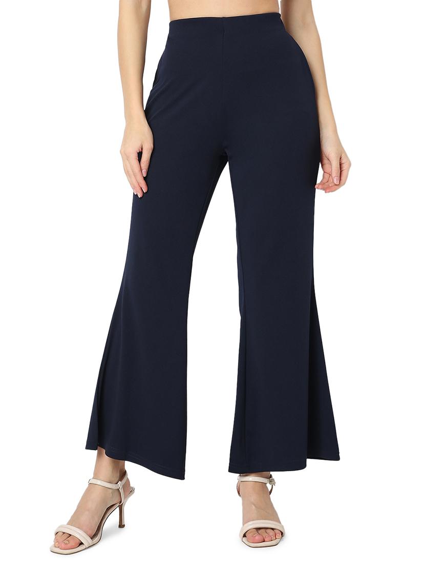 women solid high rise bootcut trouser - 21721941 -  Zoom Image - 0