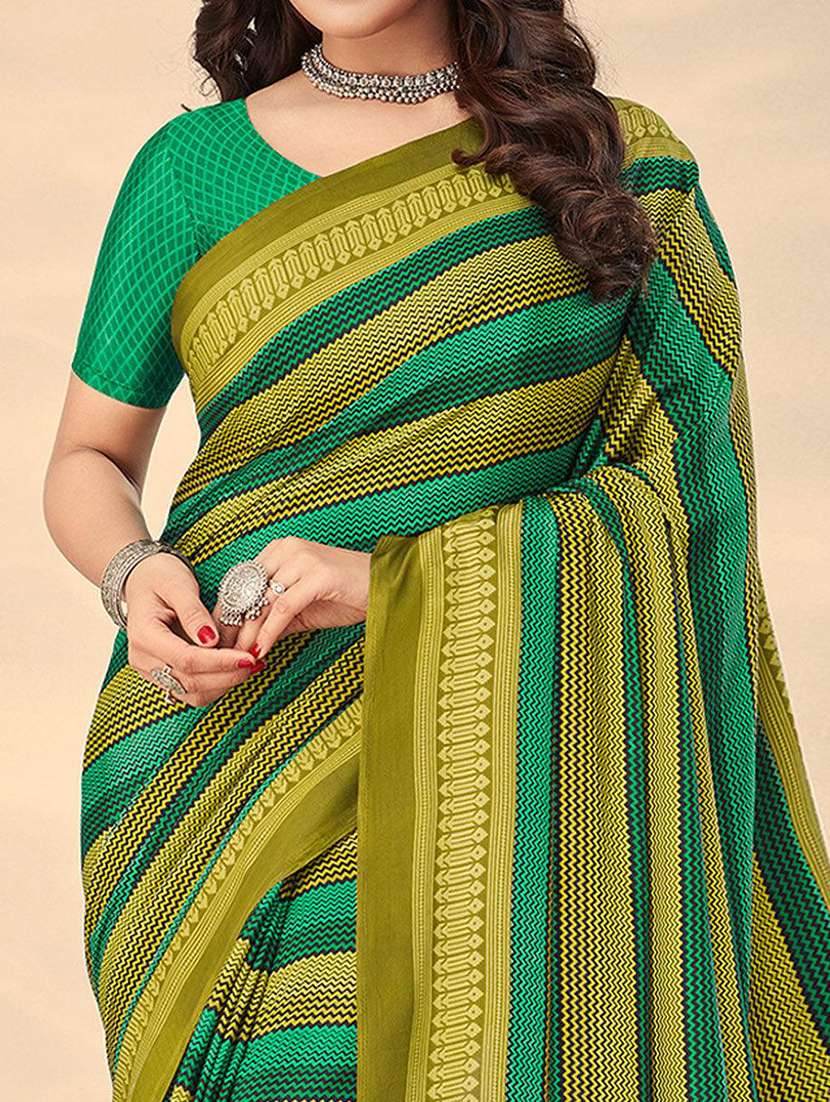 women printed casual wear saree with blouse - 21721948 -  Standard Image - 1