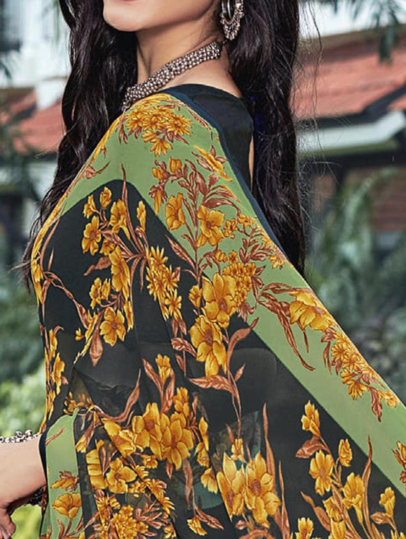 women flaral printed casual wear saree with blouse - 21722311 - Standard Image - 1