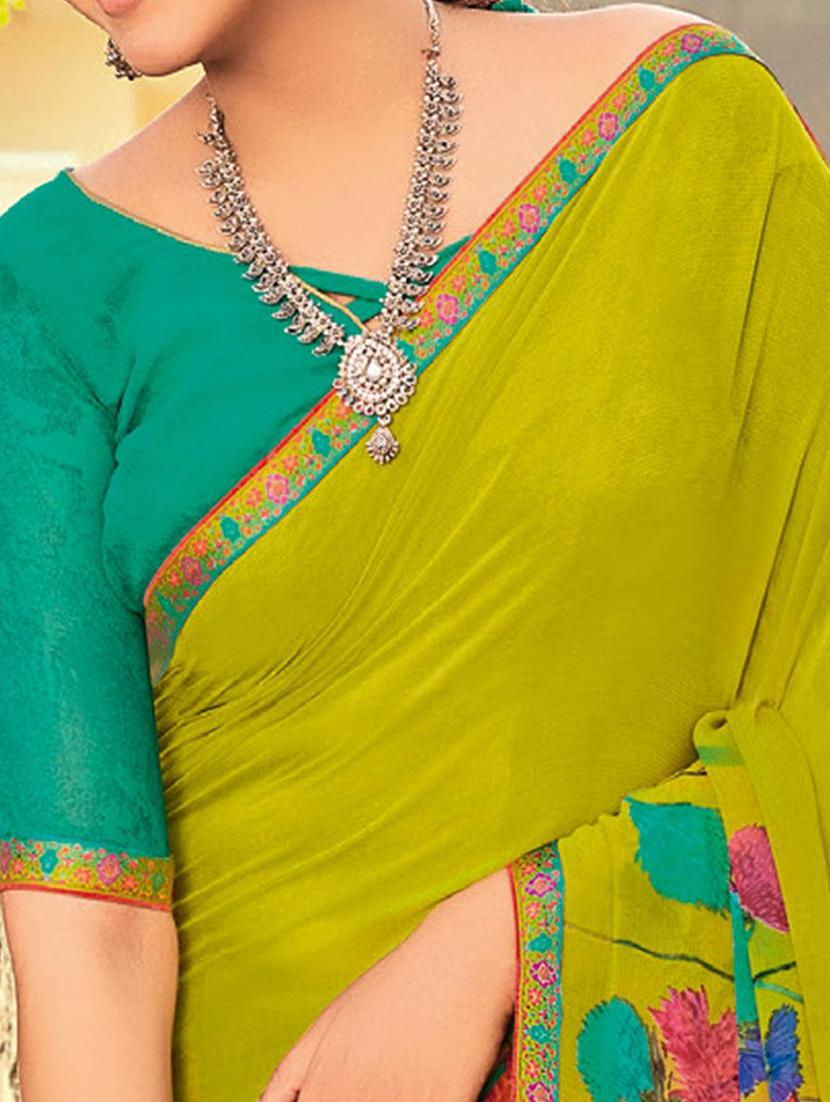 women printed casual wear saree with blouse - 21722313 -  Standard Image - 1