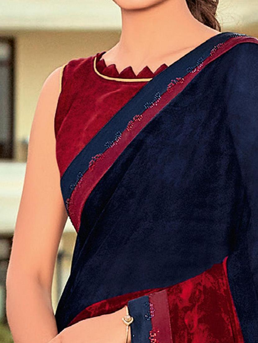 women printed casual wear saree with blouse - 21722315 -  Standard Image - 1