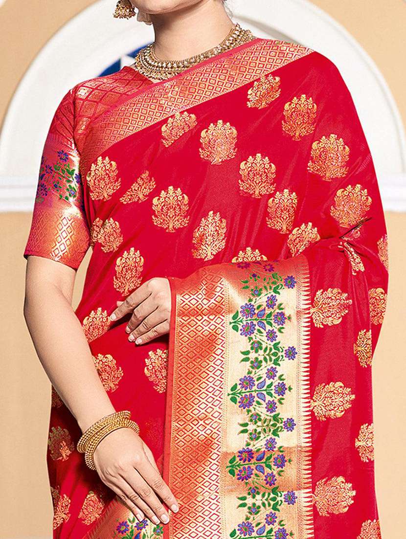 women self design banarasi saree with blouse - 21722604 -  Standard Image - 1