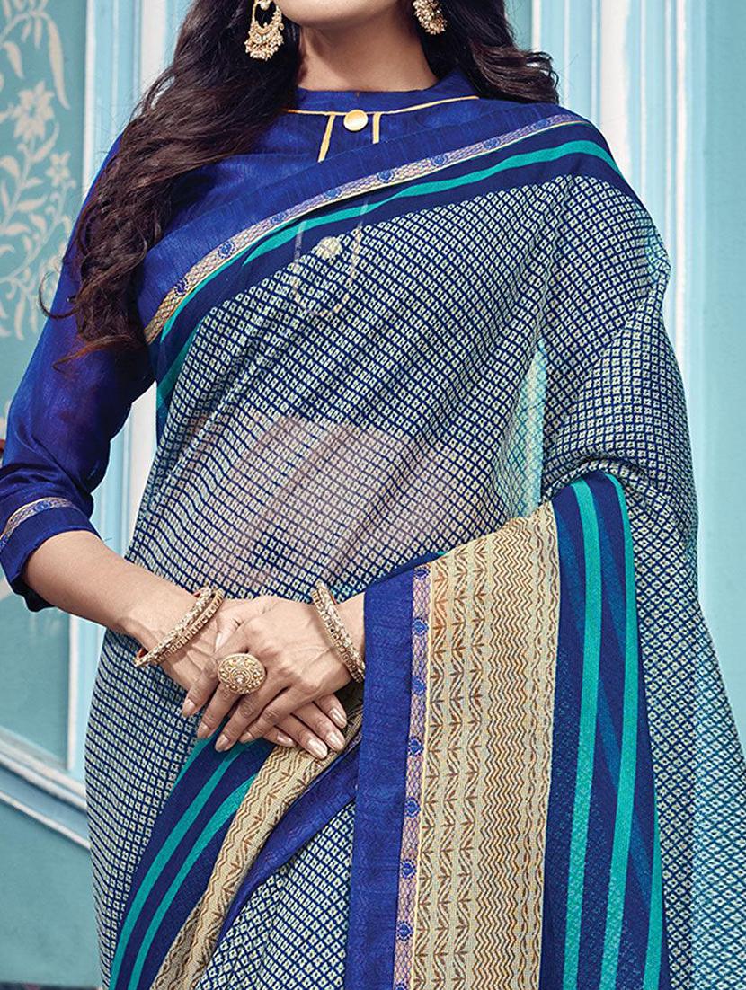 women printed casual wear saree with blouse - 21722614 - Standard Image - 1