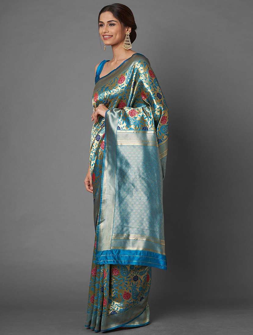 women self design banarasi saree with blouse - 21722725 -  Standard Image - 1