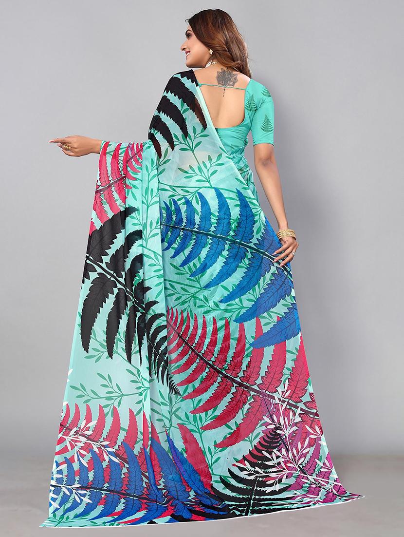 women printed casual wear saree with blouse - 21722950 - Standard Image - 1