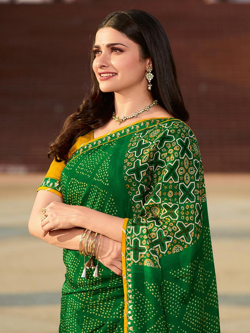 women printed casual wear saree with blouse - 21722966 -  Standard Image - 1