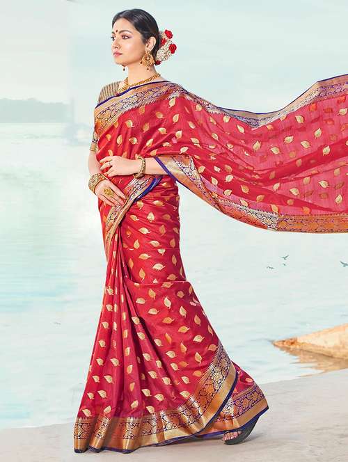 women self design banarasi saree with blouse - 21723103 -  Standard Image - 0