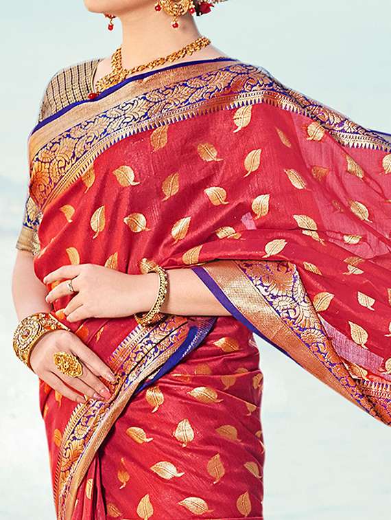 women self design banarasi saree with blouse - 21723103 -  Standard Image - 1