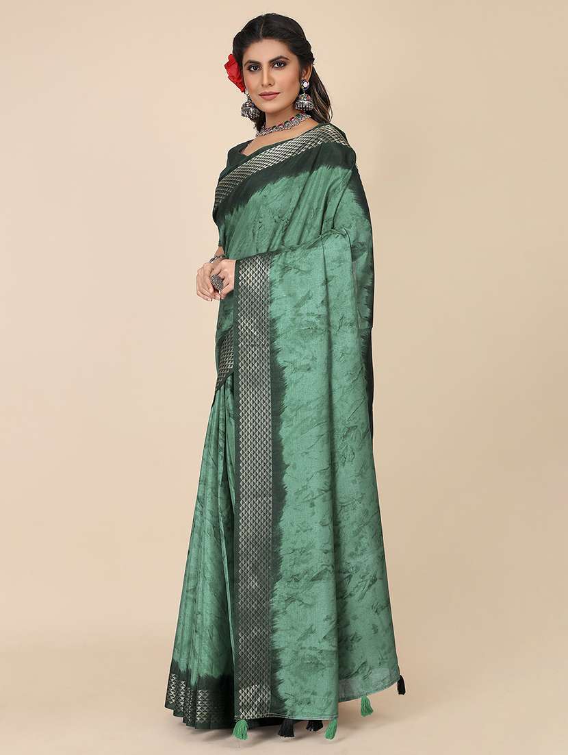 women printed casual wear saree with blouse - 21723142 -  Standard Image - 1