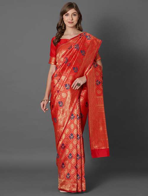 women self design banarasi saree with blouse - 21723155 -  Standard Image - 0