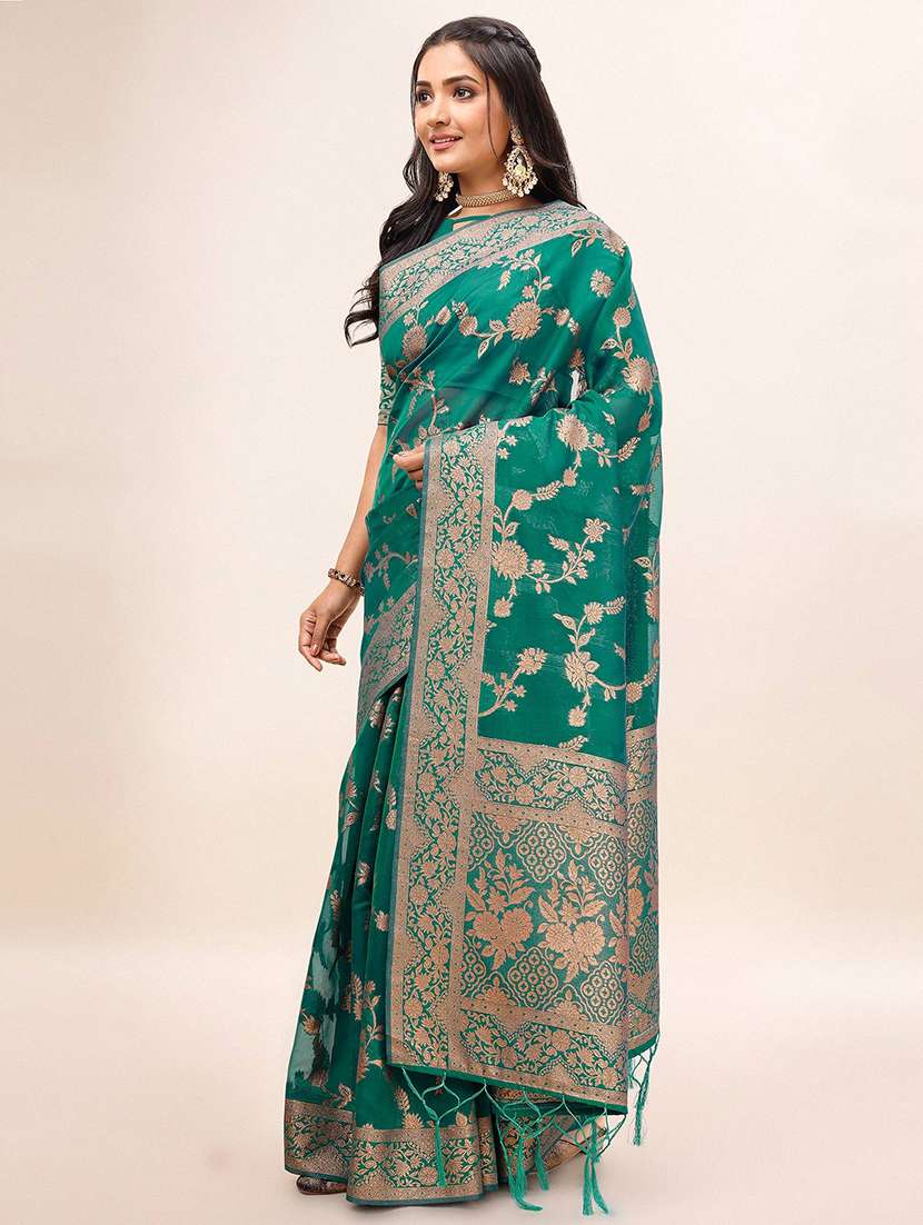 women self design banarasi saree with blouse - 21723295 -  Standard Image - 1