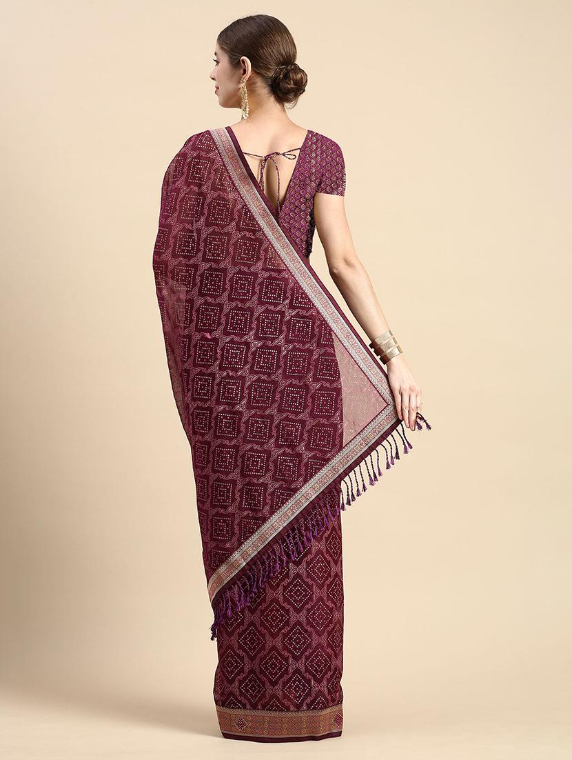 women printed casual wear saree with blouse - 21723314 - Standard Image - 1