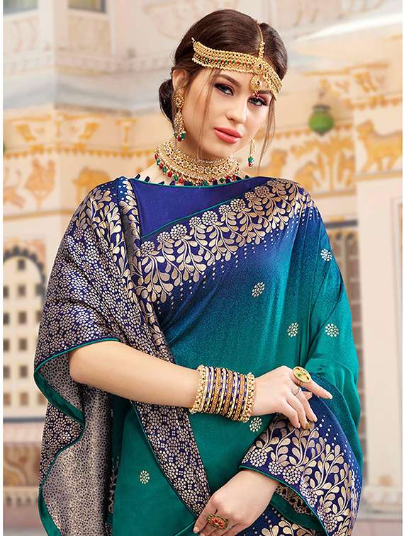 women foil printed casual wear saree with blouse - 21723378 -  Standard Image - 1