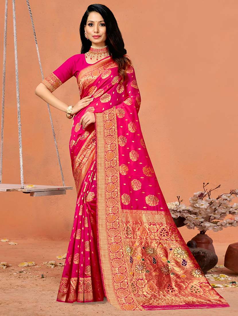 women self design paithani saree with blouse