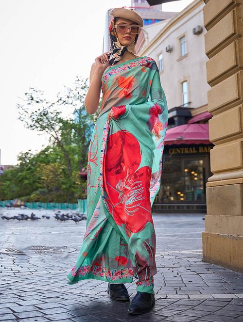 women printed casual wear saree with blouse - 21723562 - Standard Image - 0