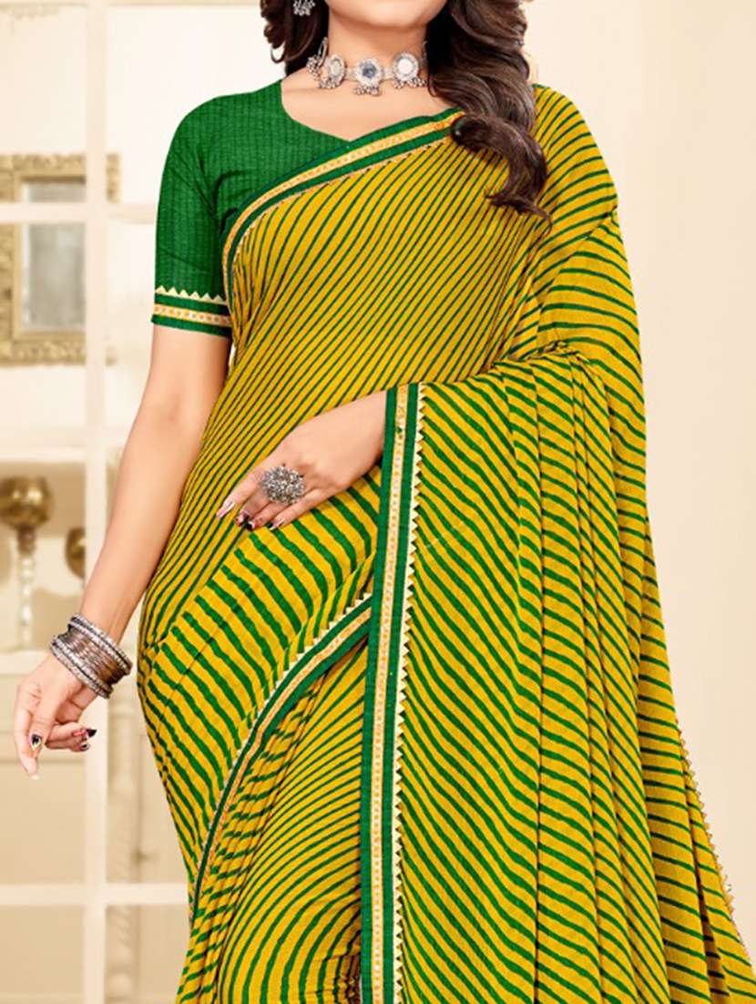 women leheriya printed bordered saree with blouse - 21723873 -  Standard Image - 1