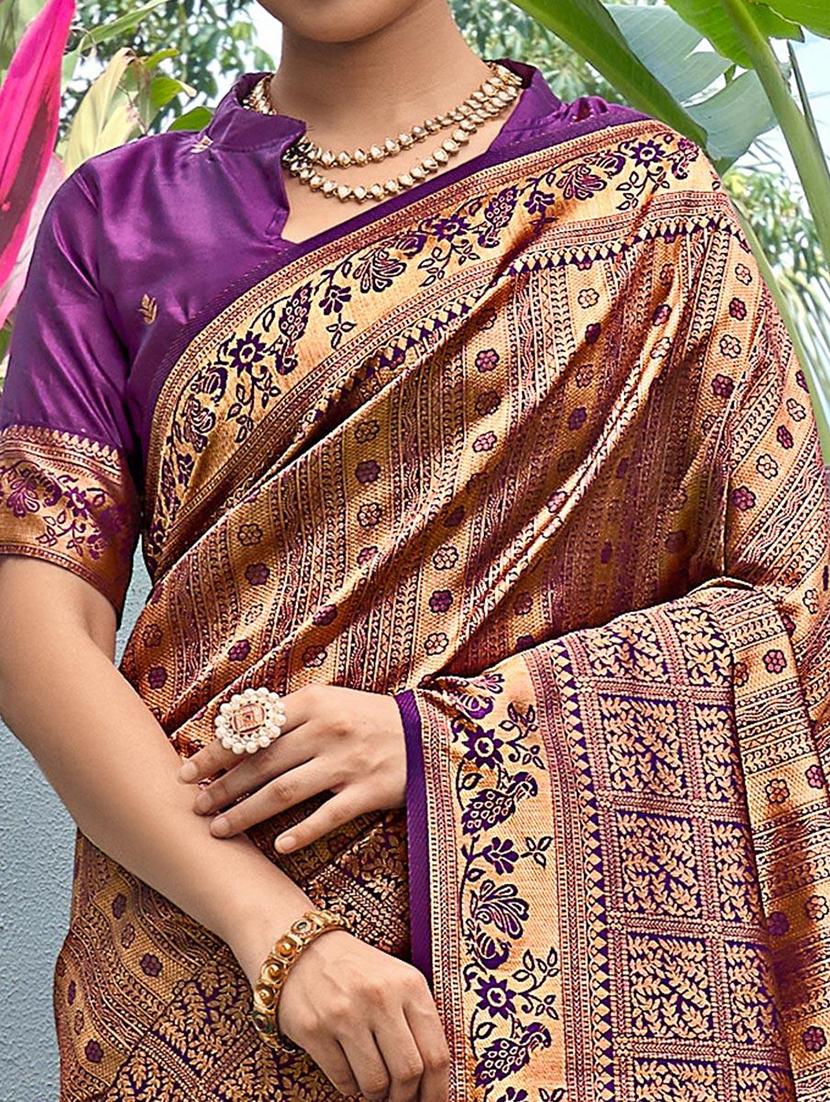 women self design banarasi saree with blouse - 21723921 -  Standard Image - 1
