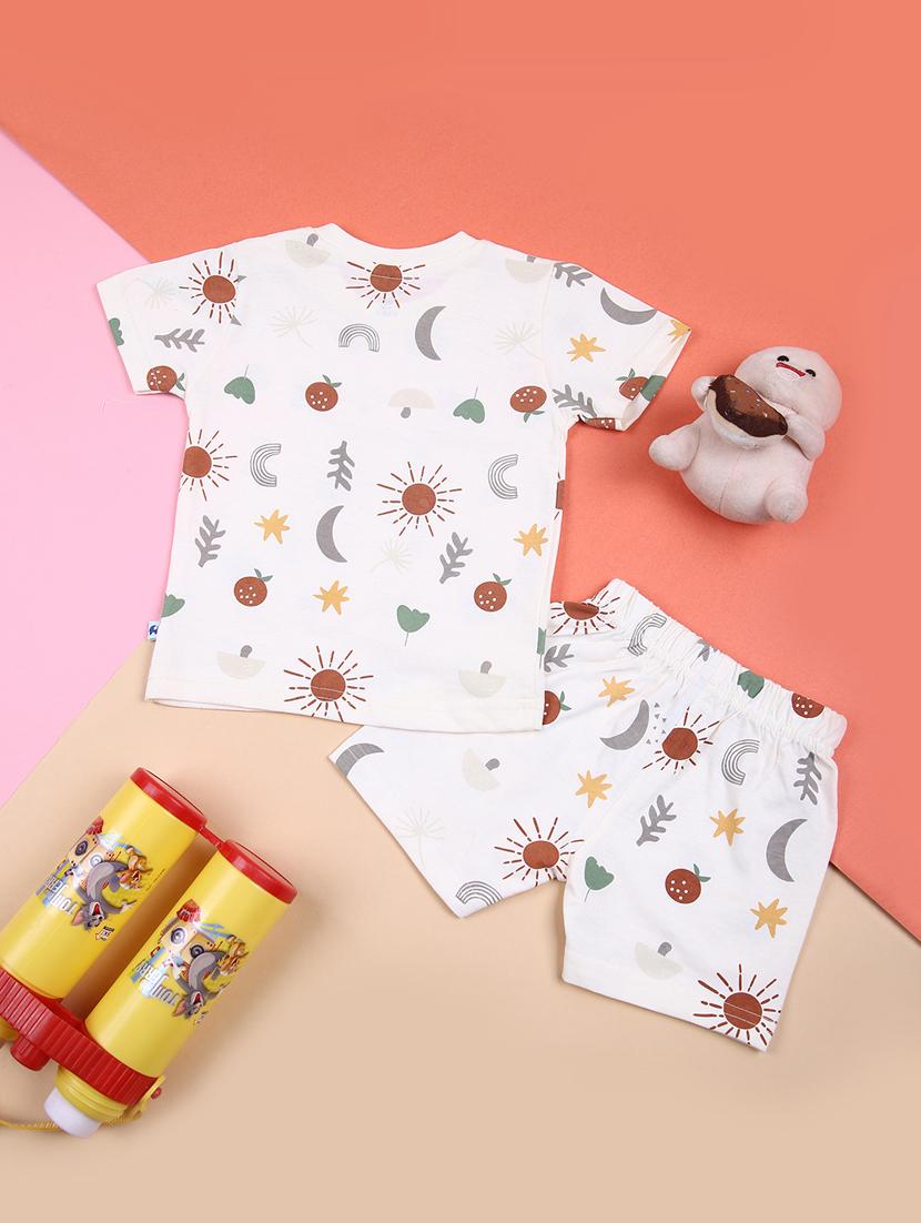 kids printed t-shirt and short co-ord set - 21723971 - Standard Image - 1