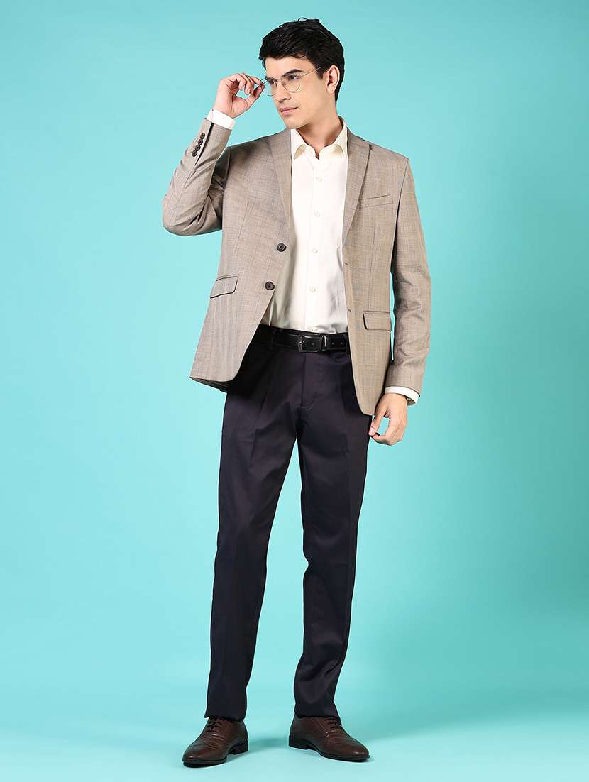 men long sleeves single breasted formal blazer - 21724074 - Standard Image - 4