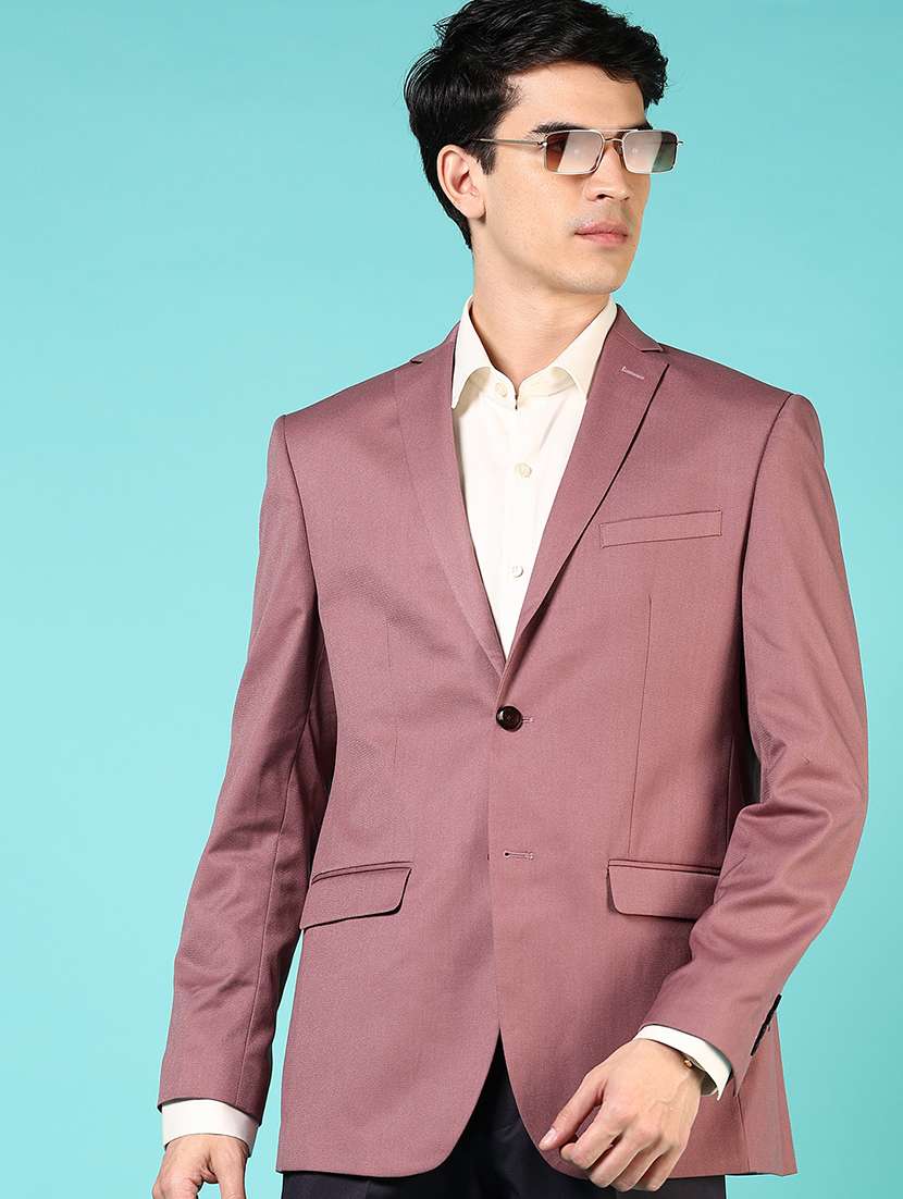 men long sleeves single breasted blazer - 21724075 -  Zoom Image - 0