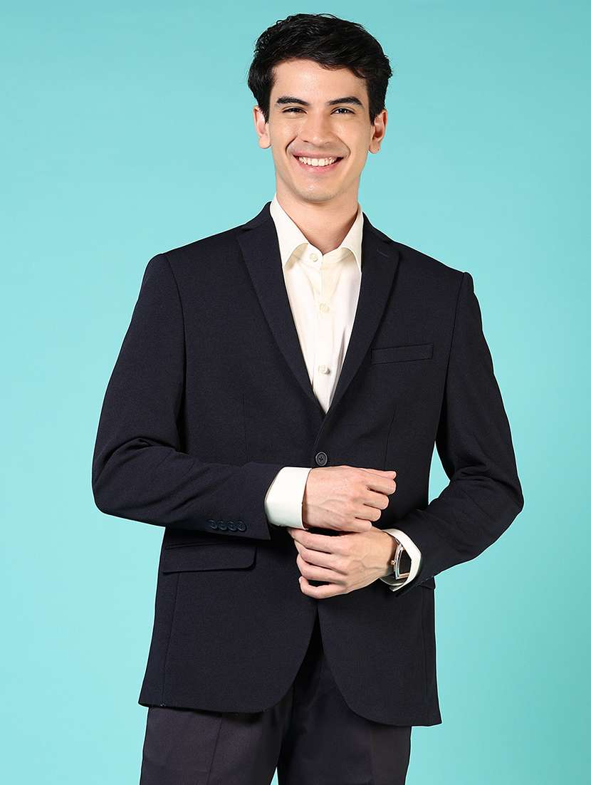 men long sleeves single breasted blazer - 21724078 - Standard Image - 1