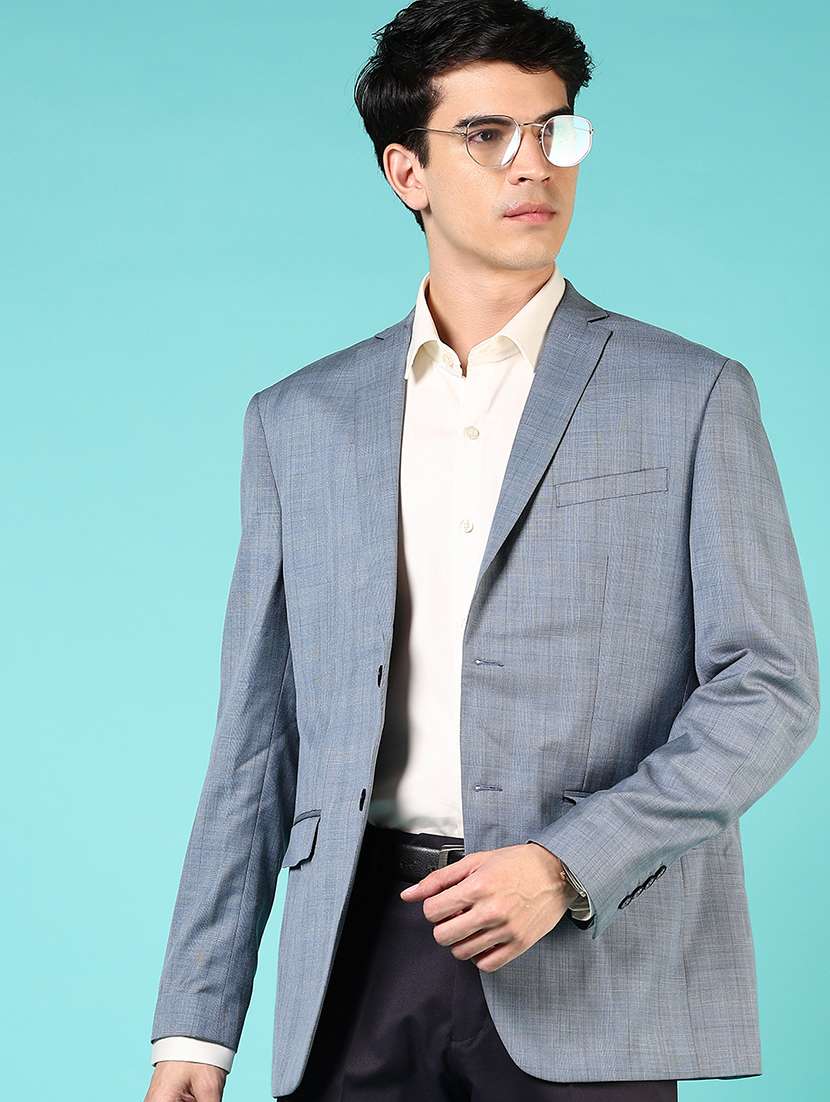 men long sleeves single breasted blazer