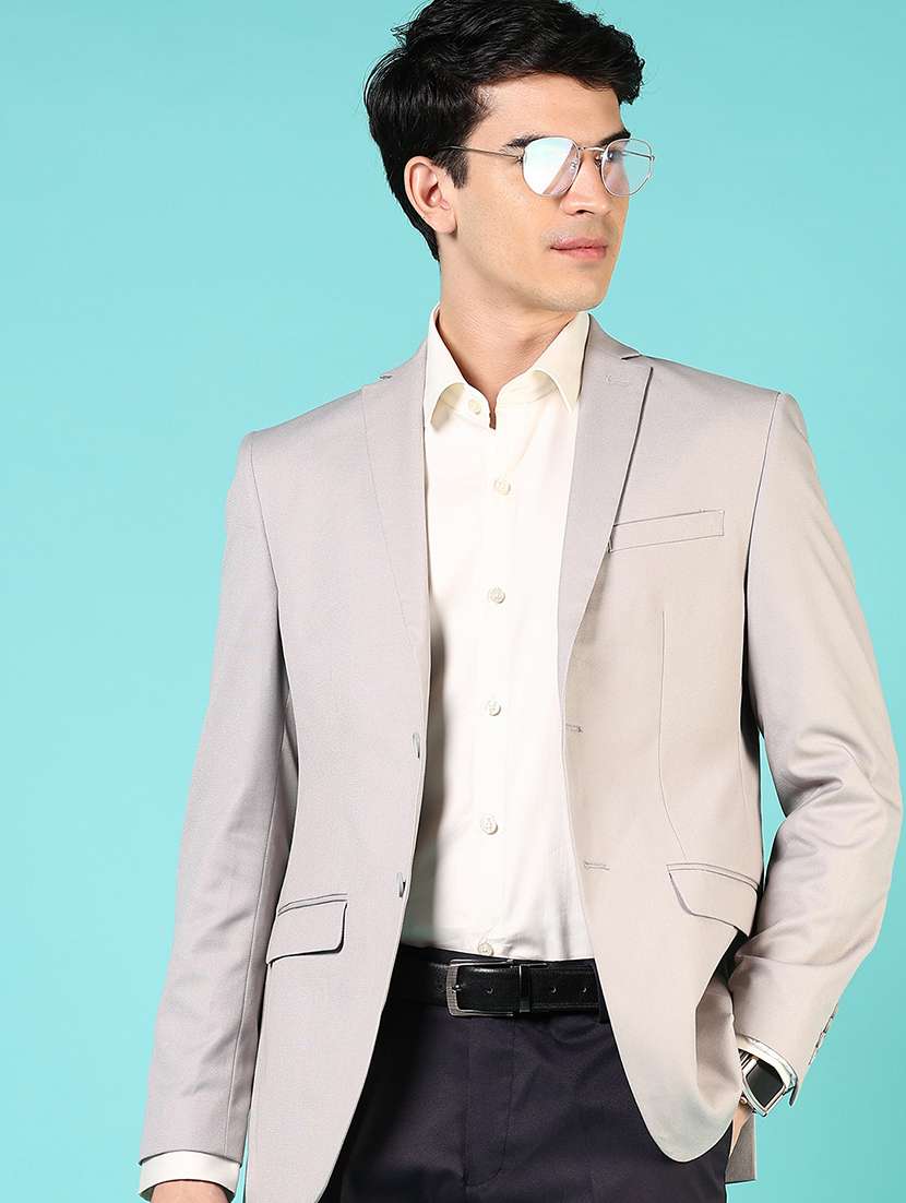 men long sleeves single breasted blazer