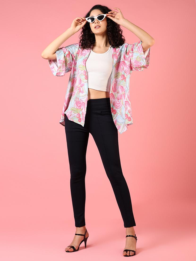 women printed bell slevees regular shrug - 21724106 - Standard Image - 4