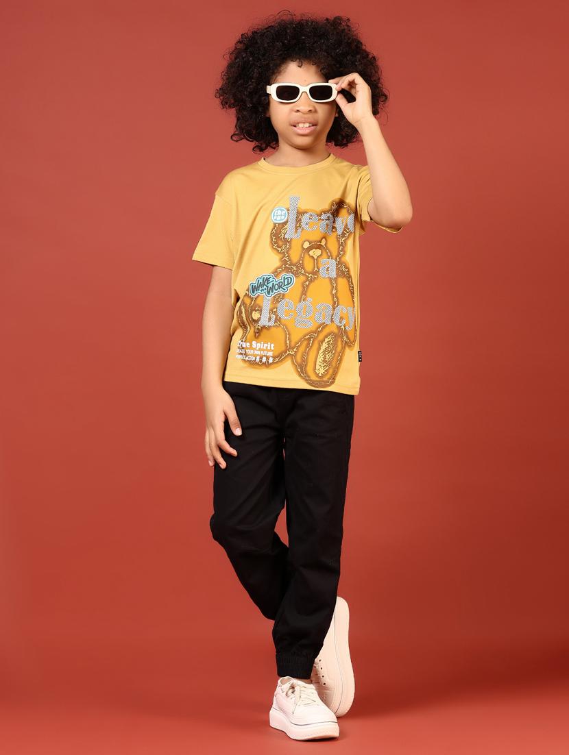 boys front printed short sleeves t-shirt - 21724118 - Standard Image - 4