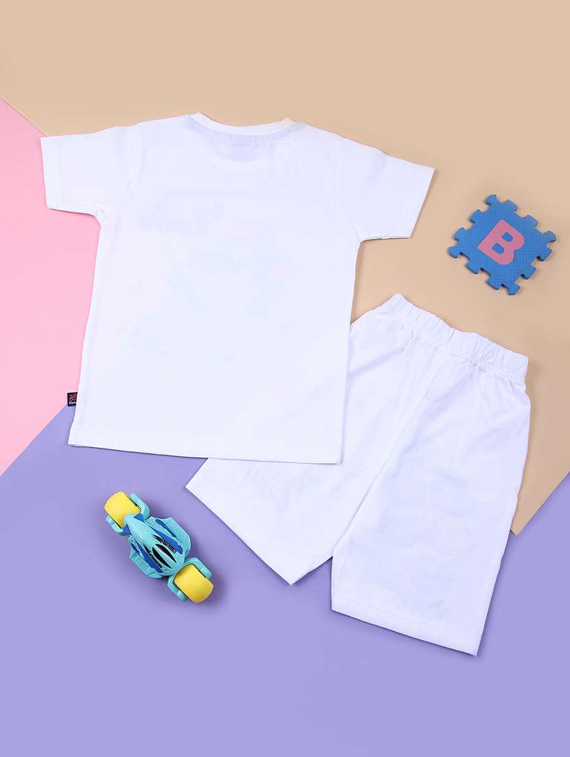 boys printed t-shirt & shorts casual wear sets - 21724201 -  Standard Image - 1